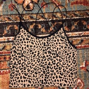 Cheetah cropped top / bralette NWOT